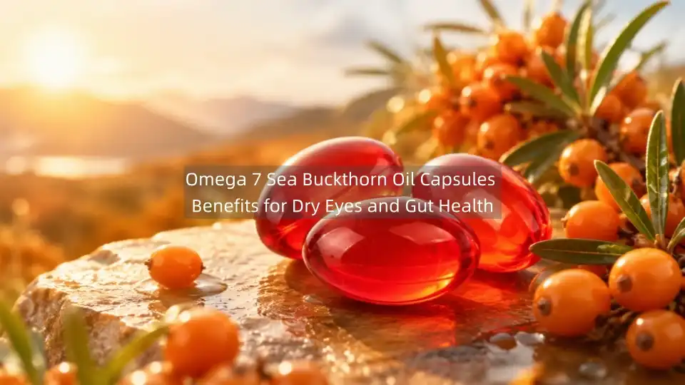 Omega 7 Sea Buckthorn Oil Capsules Benefits for Dry Eyes and Gut Health